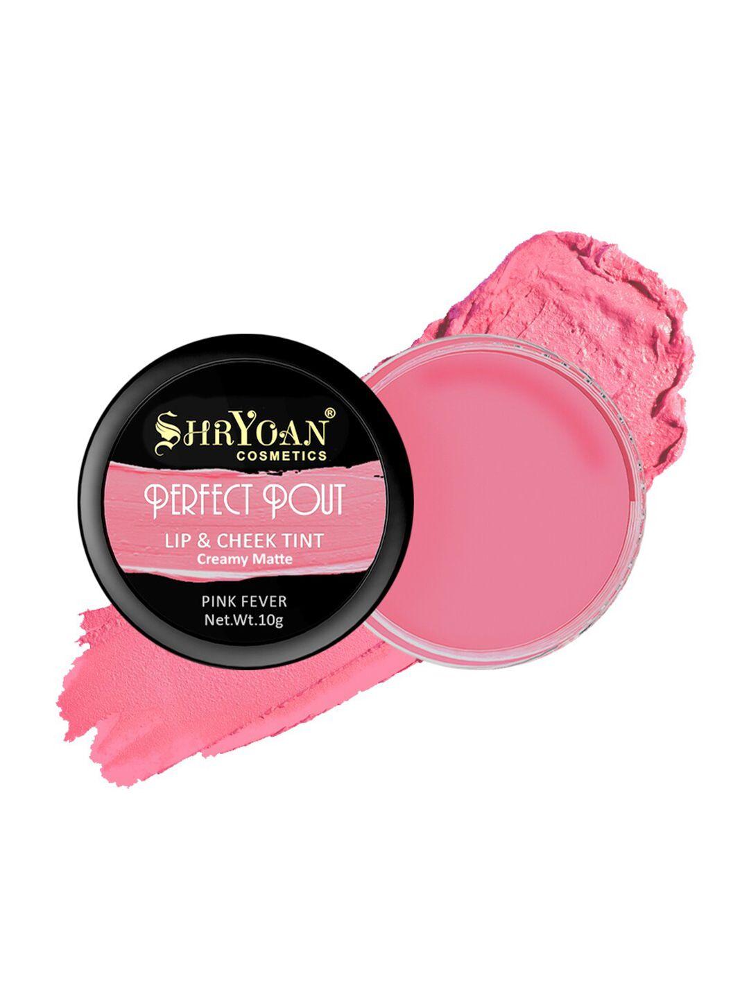 shryoan perfect pout creamy matte lip & cheek tint 10g - pink fever
