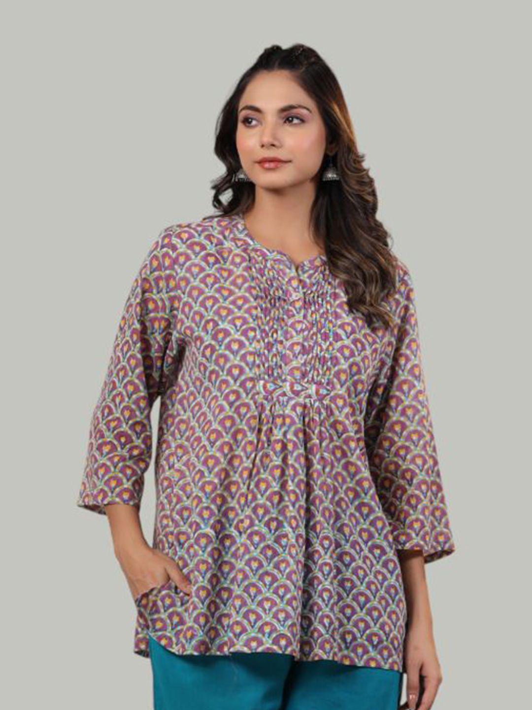 shuddhi floral printed cotton top