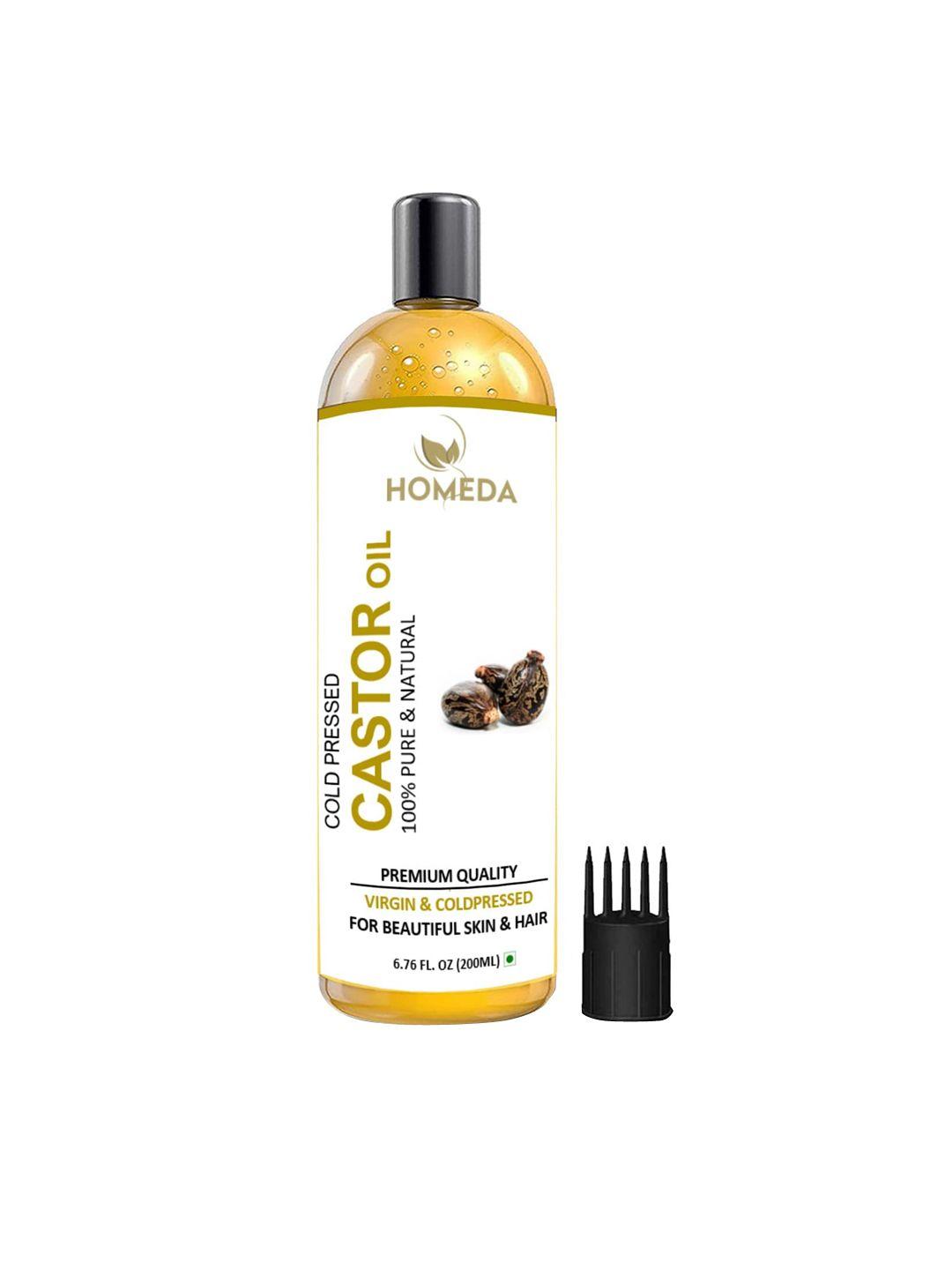 shudh online cold pressed castor oil for hair-skin & eyebrow - 200ml
