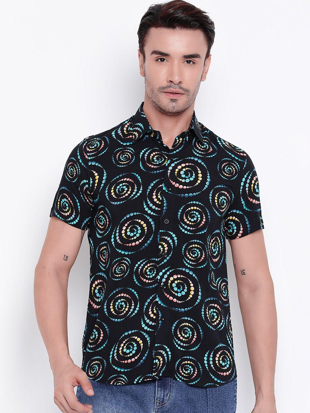 shurtz n skurtz relaxed graphic printed cotton casual shirt