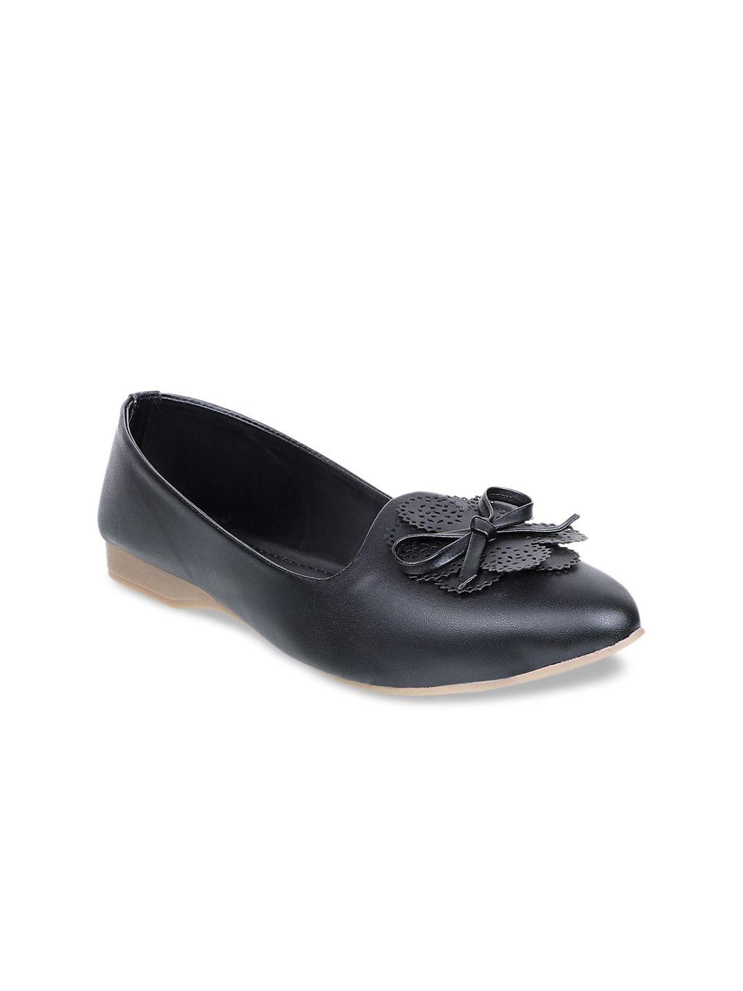 shuz touch women black solid ballerinas