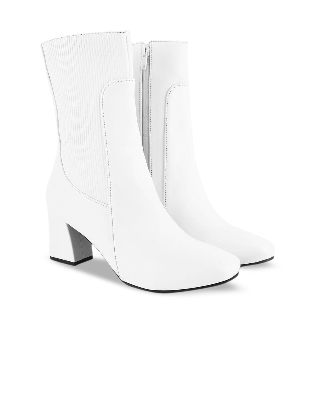 shuz touch women block-heeled high-top chunky boots