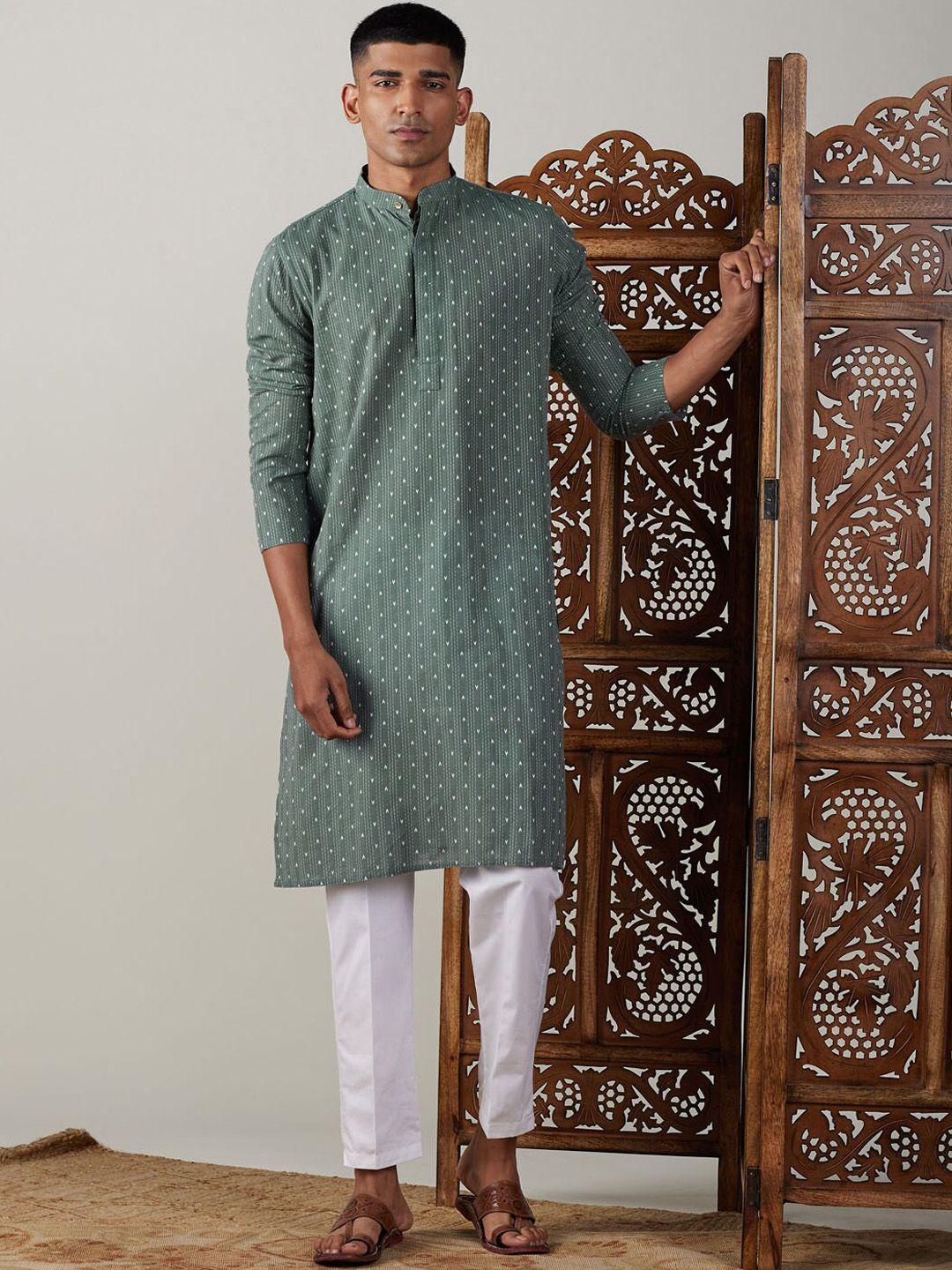 shvaas by vastramay men woven design kurta with pyjamas