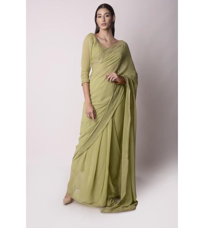 shwetanga jade mataari jade ggt saree with blouse