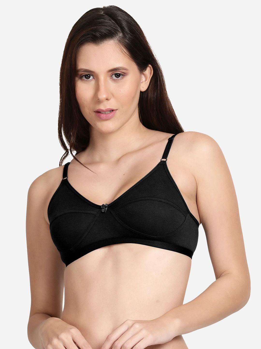 shyaway black everyday cotton bra efm001