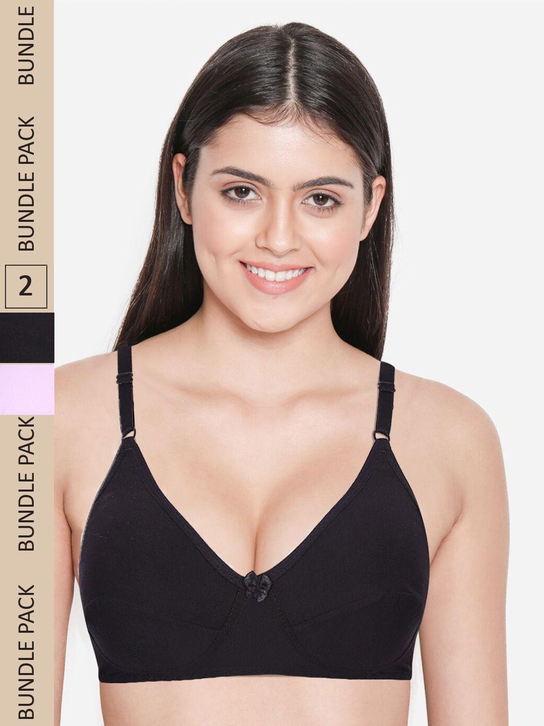 shyaway pack of 2 cotton non padded bra