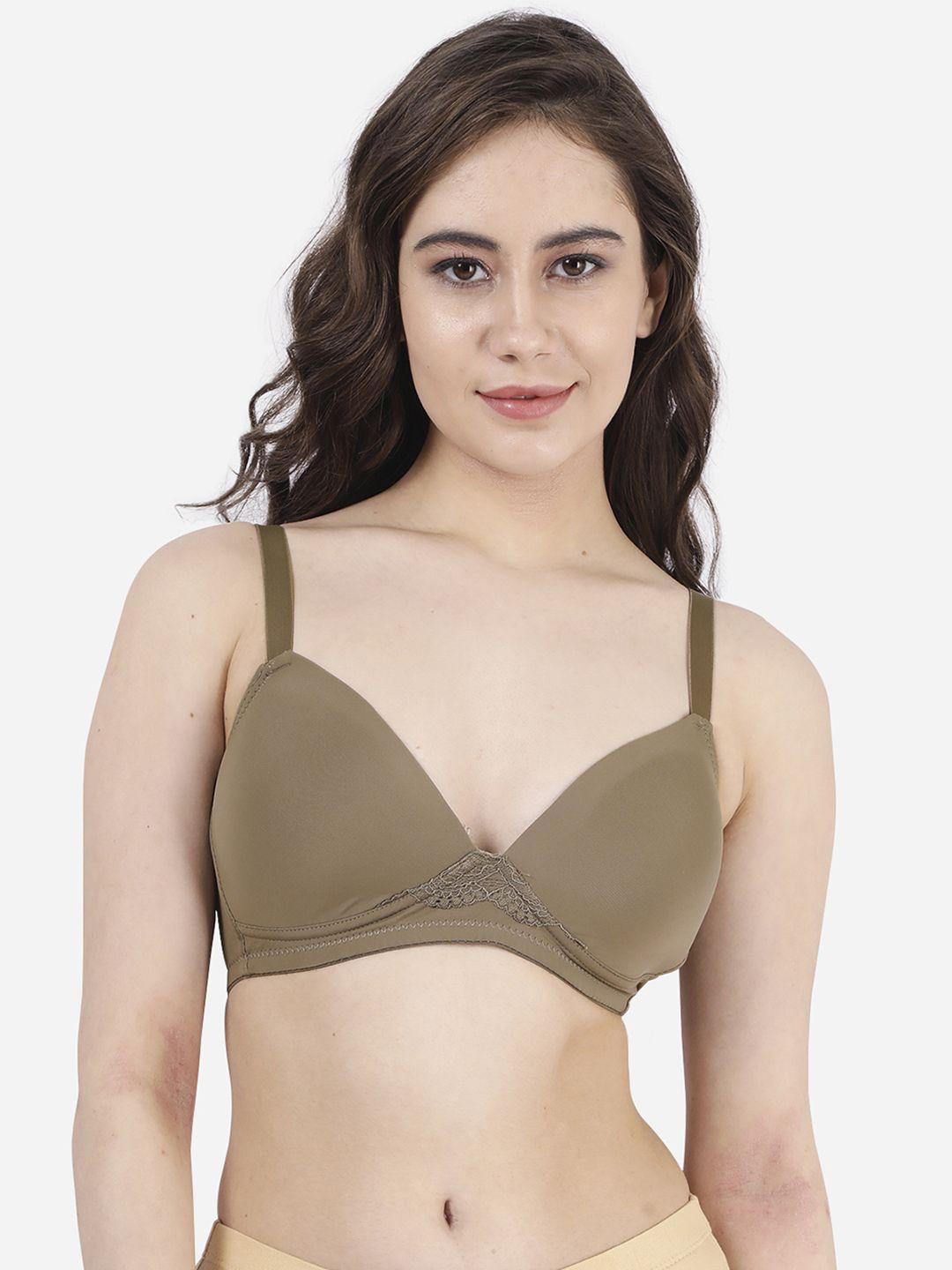 shyaway women brown bra lightly padded