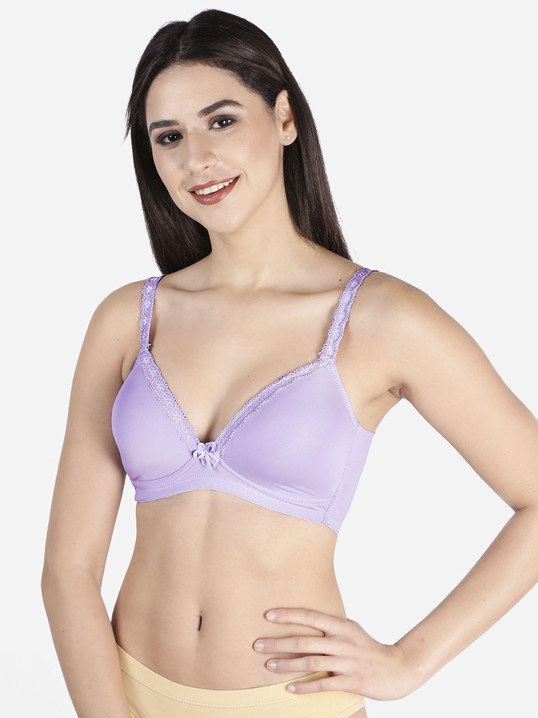 shyaway women purple bra lightly padded