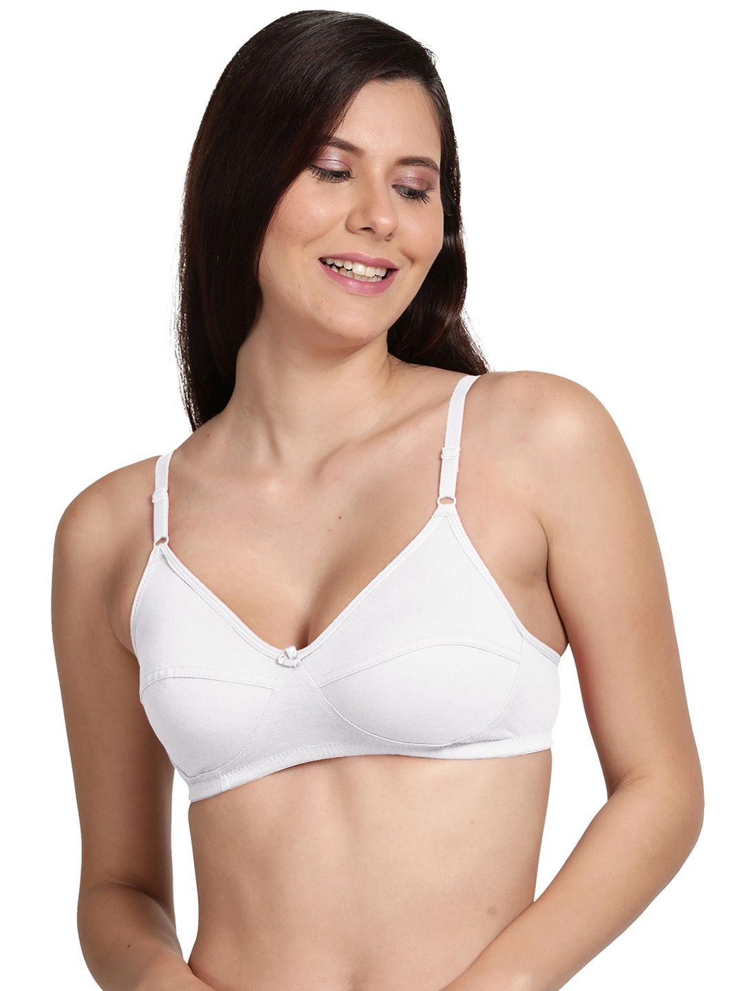 shyaway women white solid non padded non wired bra