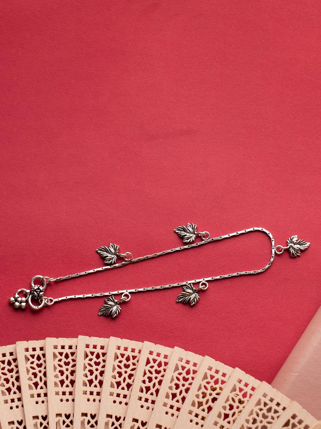 shyle 92.5 sterling silver patta drop anklet