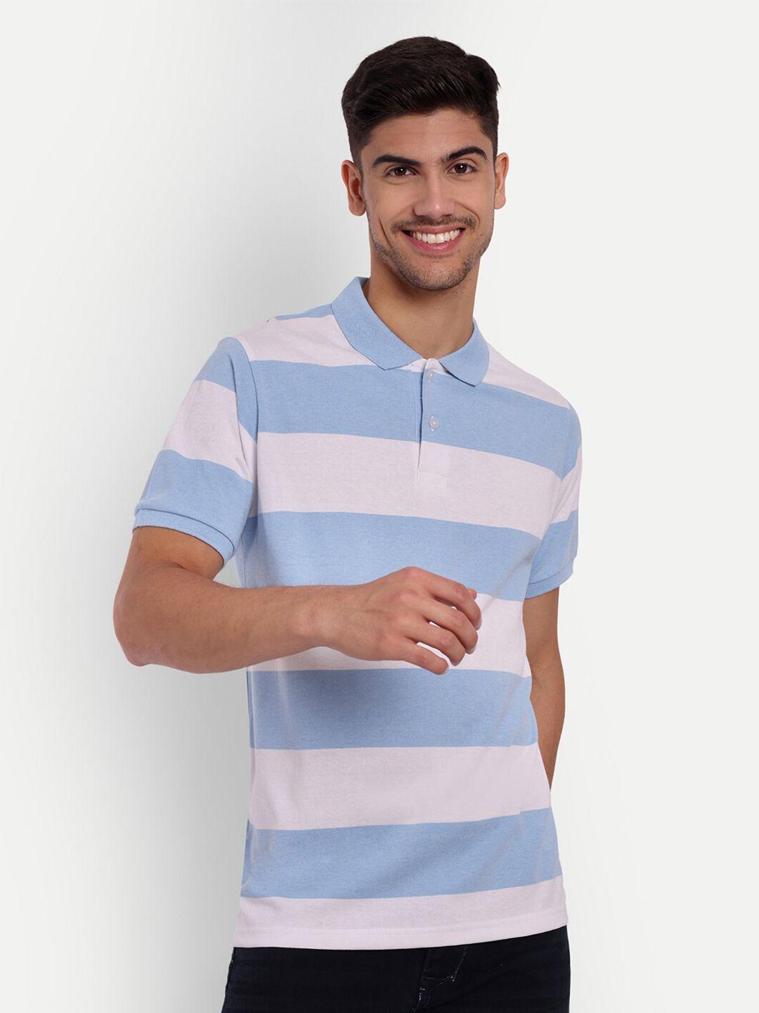 siapa striped polo collar anti odour pure cotton t-shirt