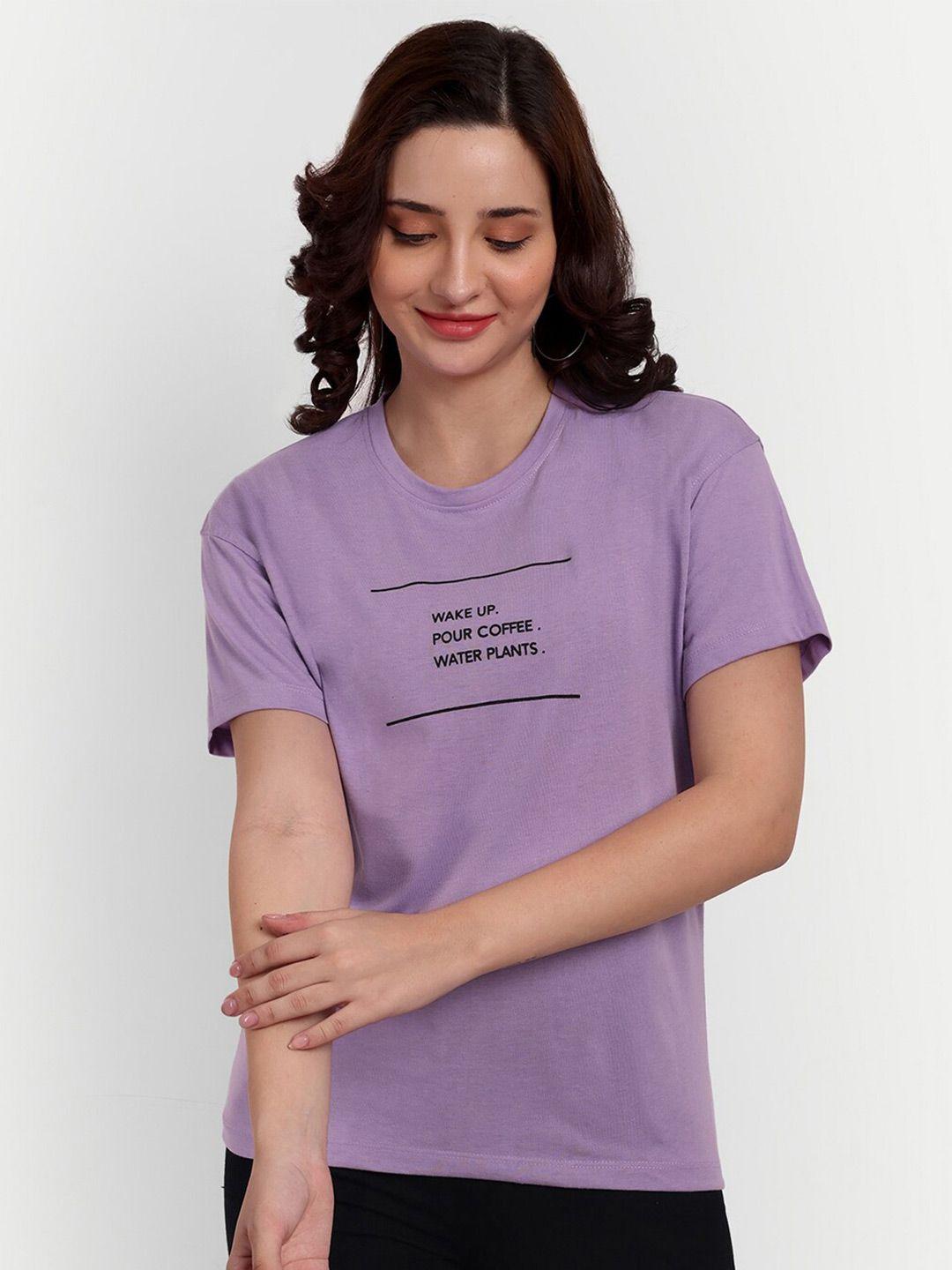siapa women lavender v-neck bio finish pockets t-shirt