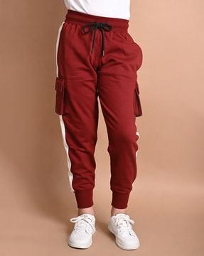 side striped mid rise jogger