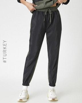 side panelled relaxed fit jogger pants