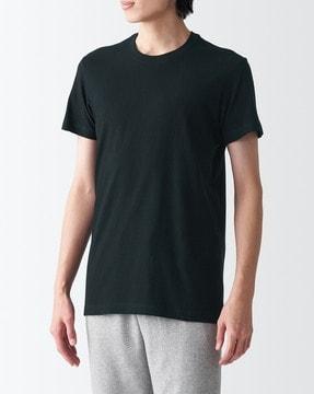 side seamless jersey crew-neck t-shirt