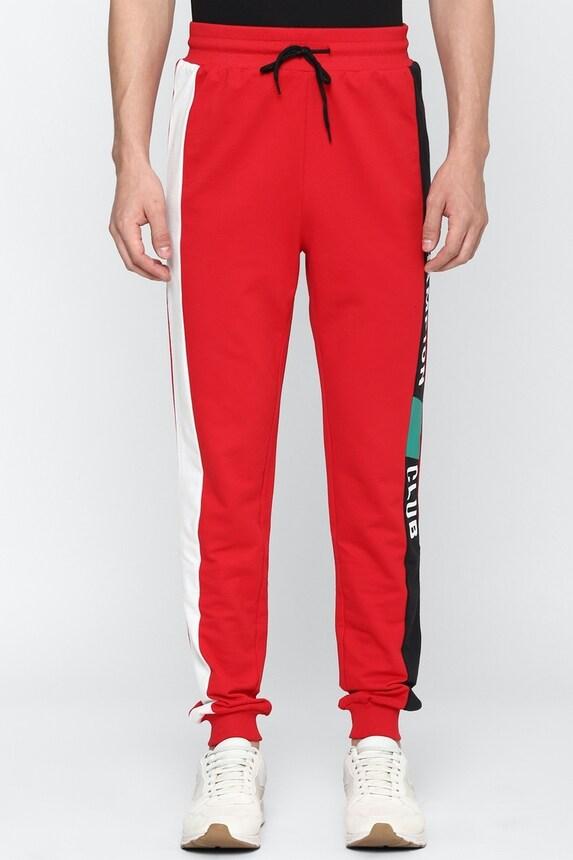 side-striped fleece sweatpants