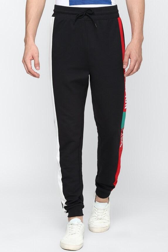 side-striped fleece sweatpants