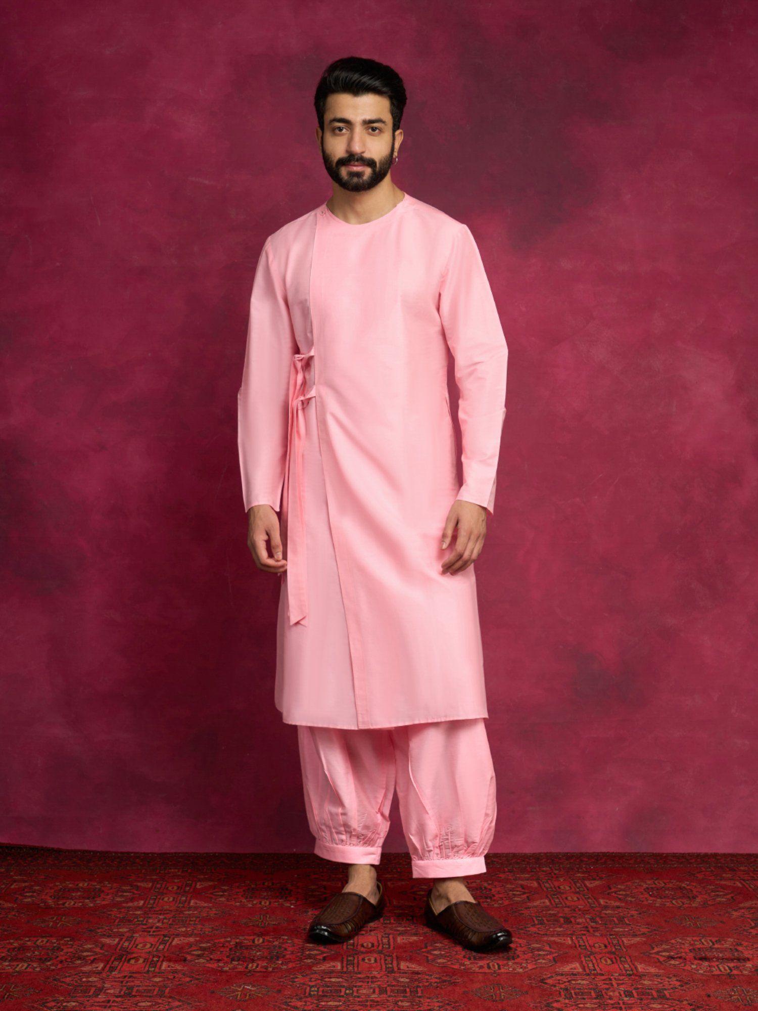 side tie-up kurta-sakura pink