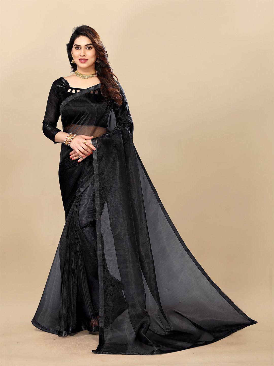 sidhidata black organza designer kota saree