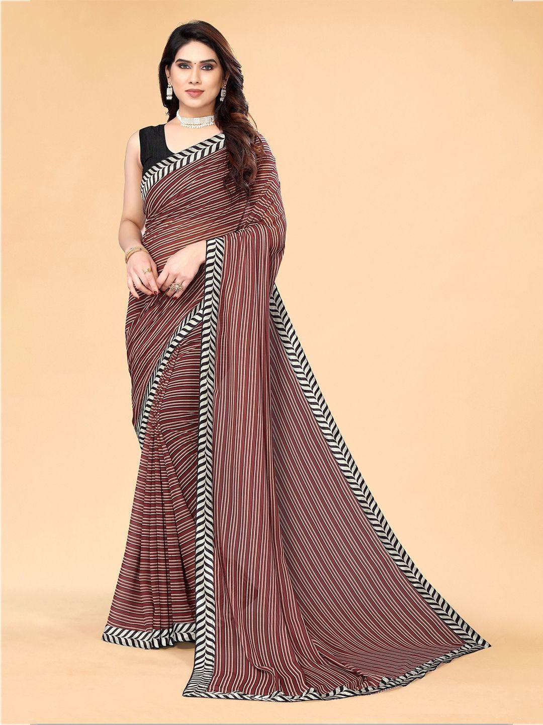 sidhidata striped pure georgette leheriya saree