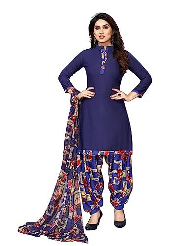 sidhidata women's women's crepe printed patiyala salwar suit dress material suit (dm 502 blue_blue_unstitched)