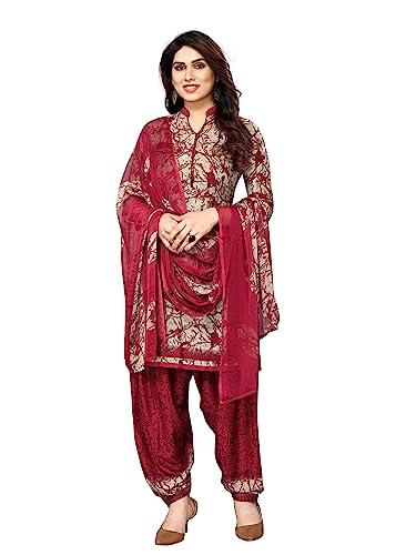 sidhidata women's women's crepe printed patiyala salwar suit dress material suit (dm janjaal red_red_unstitched)