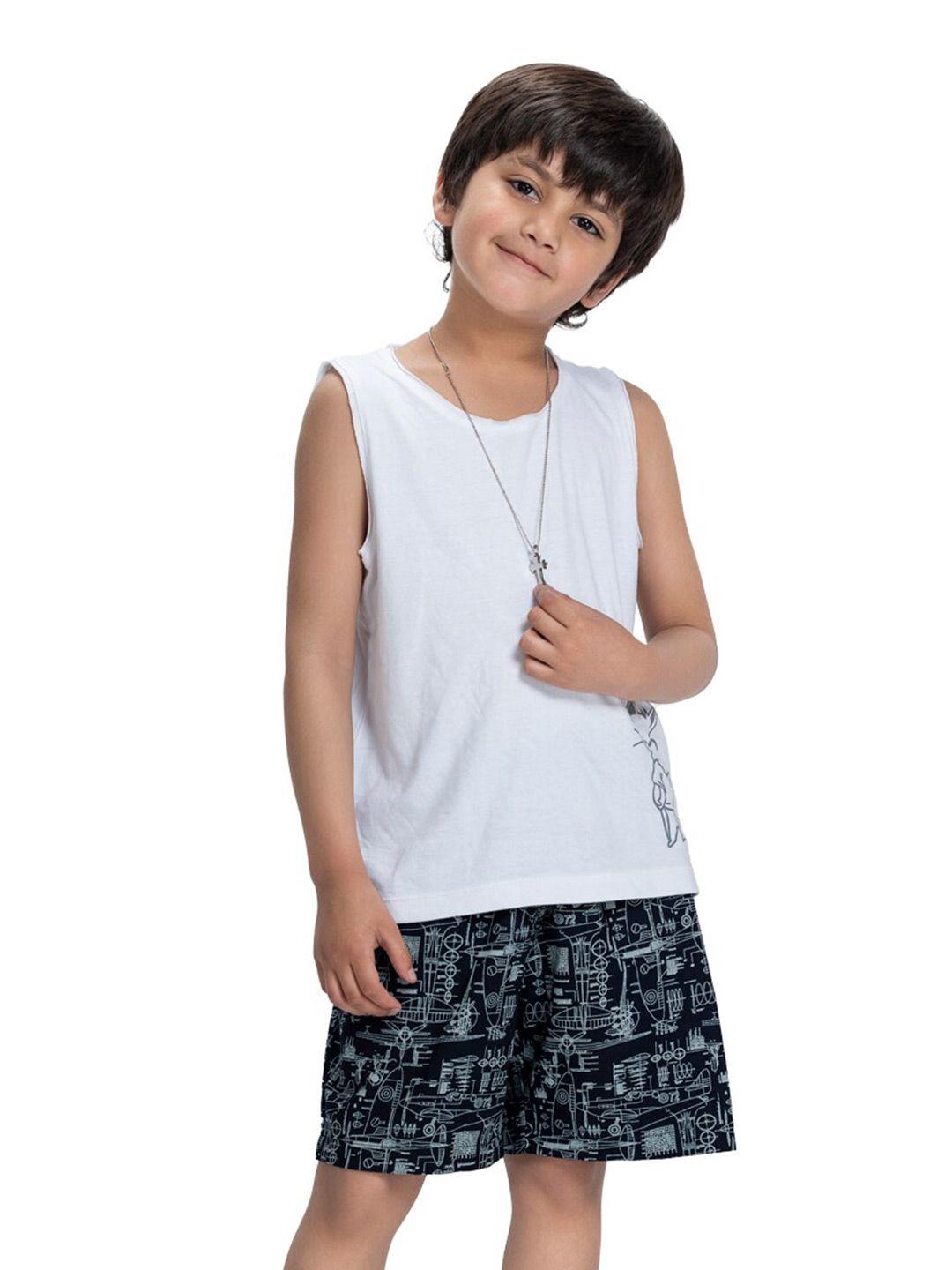 sidrock boys printed t-shirt with shorts