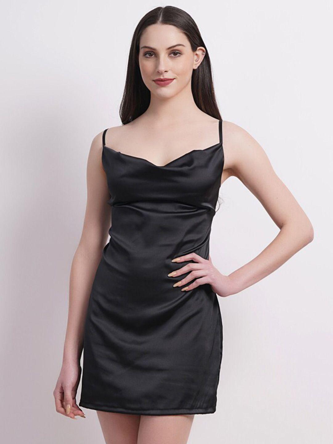 sightbomb satin sheath mini dress