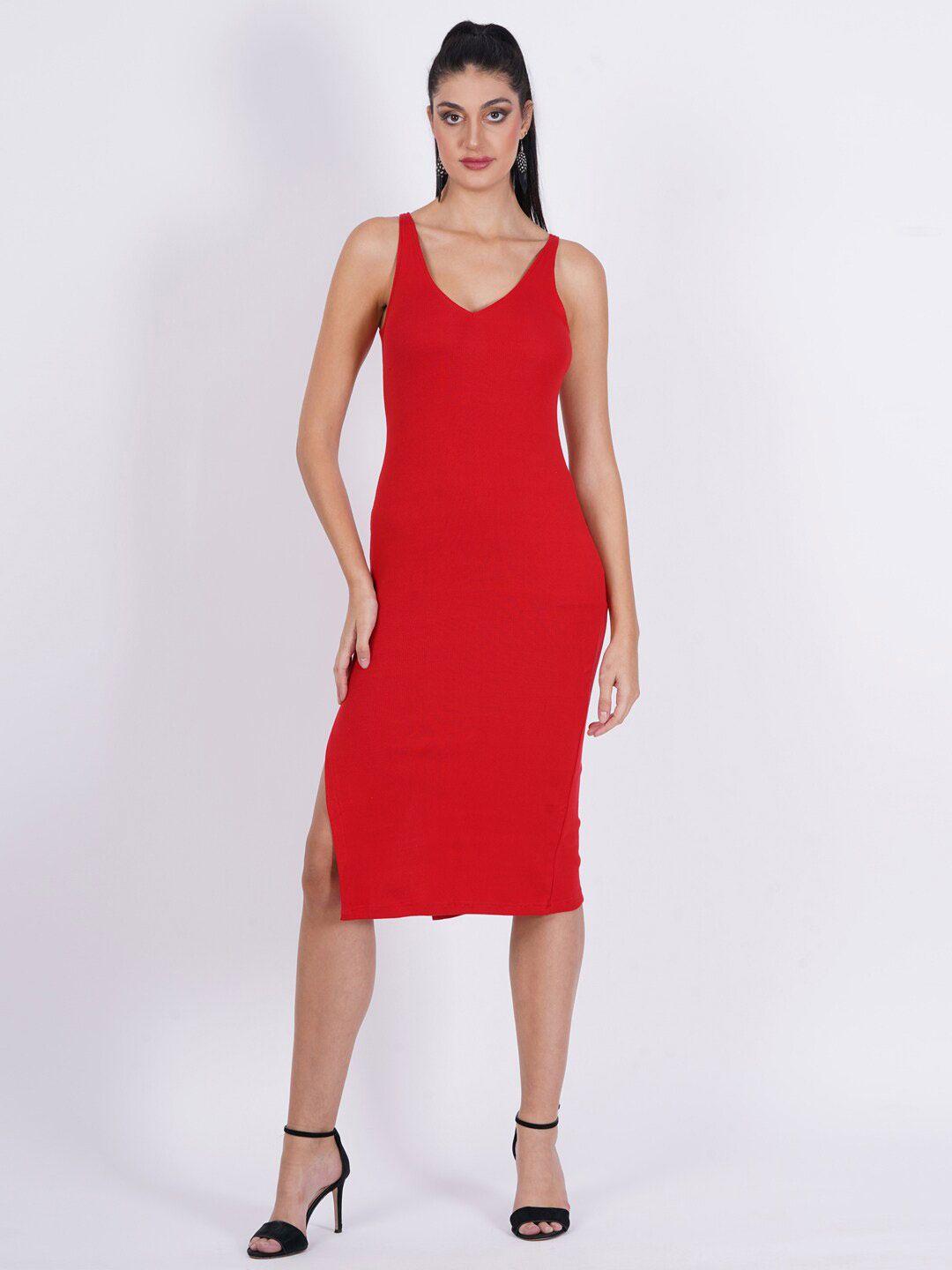 sightbomb shoulder straps cotton sheath dress