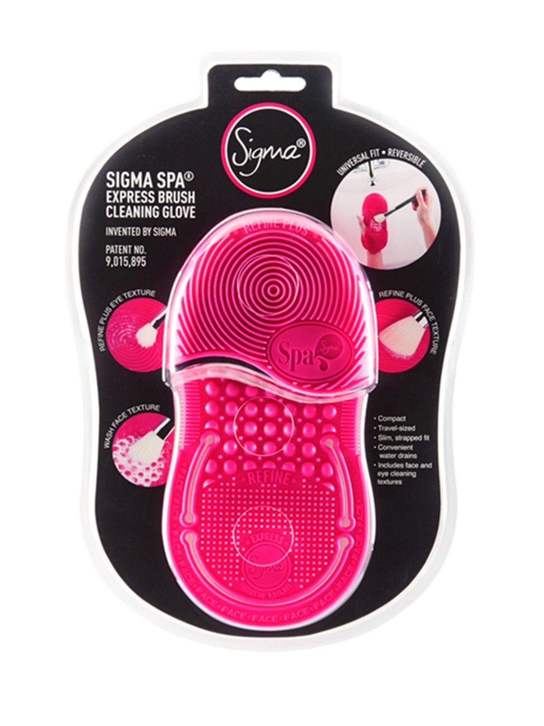 sigma beauty spa express brush cleaning glove - pink