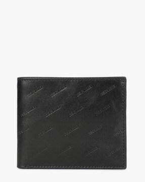 signature brand-embossed bi-fold wallet