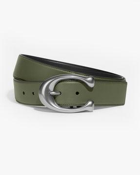 signature buckle cut-to-size reversible belt