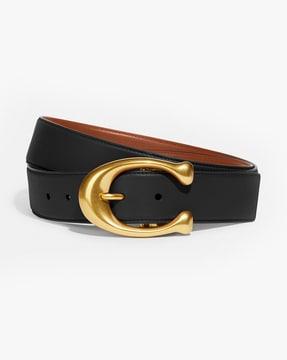 signature buckle cut-to-size reversible belt