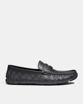 signature coin driver loafers