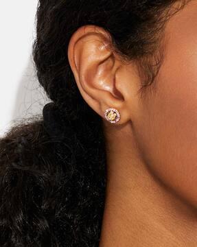 signature crystal stud earrings