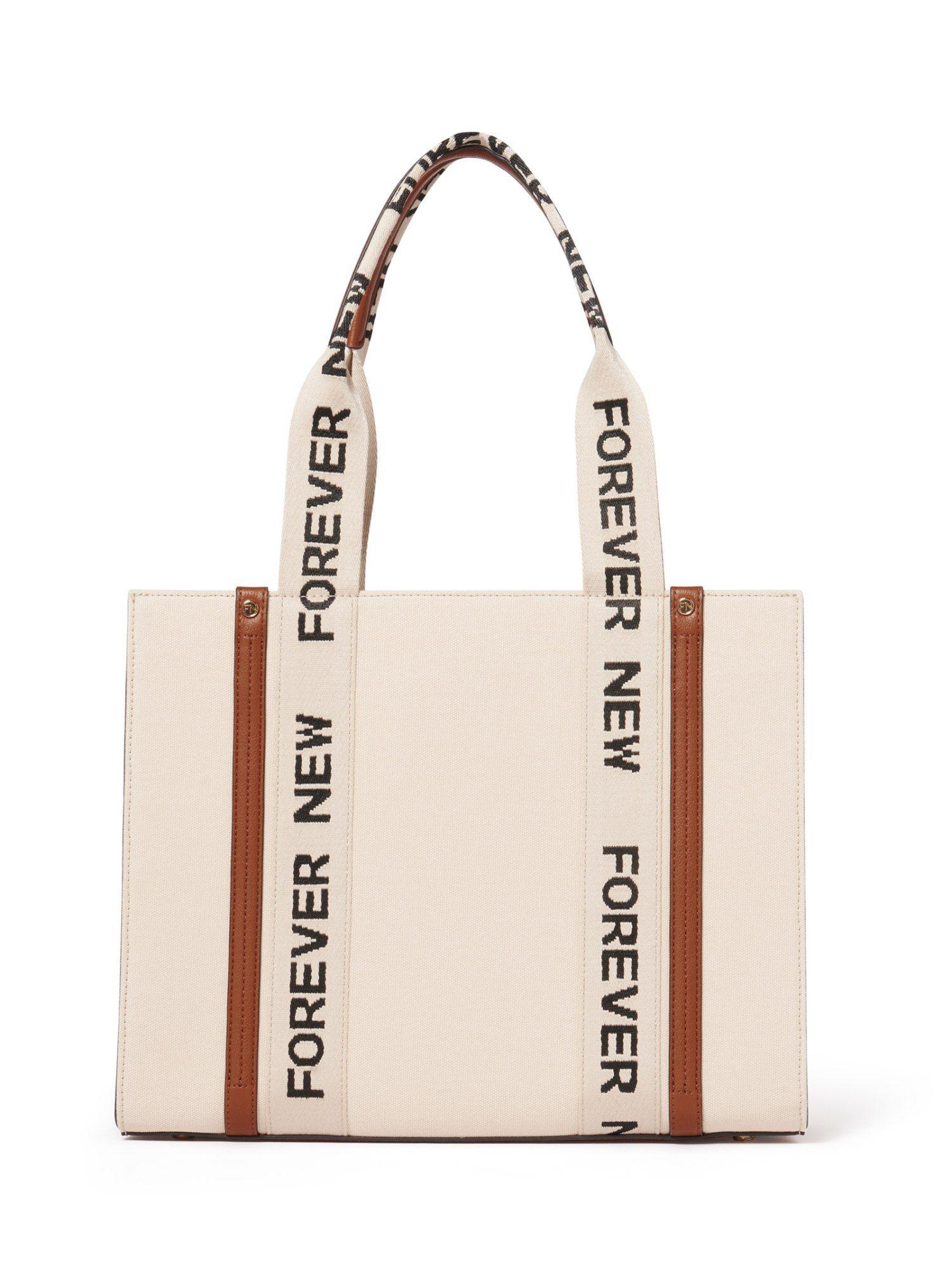 signature alison structured cream tote bag