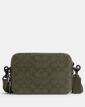 signature canvas jacquard charter medium crossbody bag 19