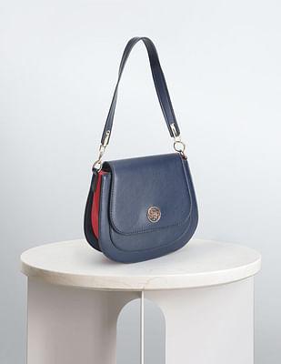 signature colour block baguette bag