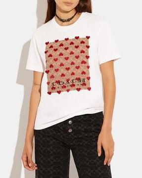 signature heart t-shirt in organic cotton