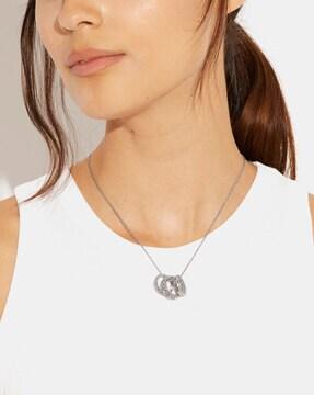 signature metal pendant necklace