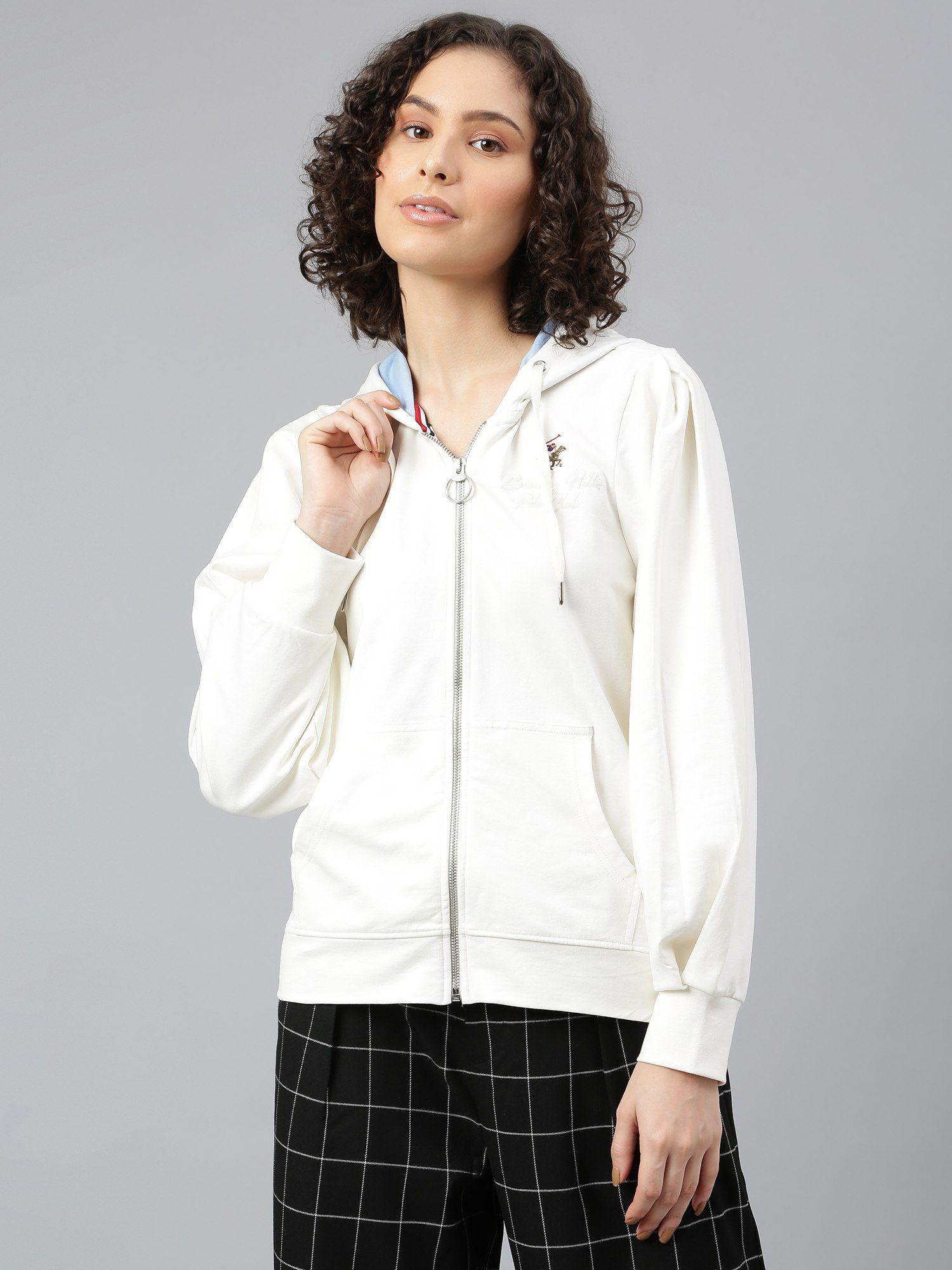 signature pleat sleeve hoodie jacket