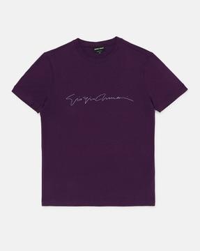 signature print regular fit t-shirt