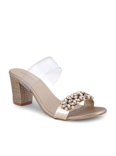 signature sole women's golden ethnic sandals