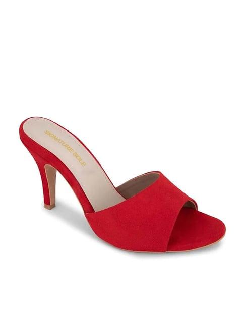 signature sole women's red casual stilettos