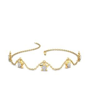 siij diamond-studded yellow gold starlet bracelet