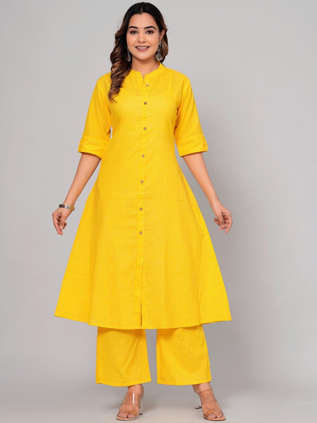 sijopa women regular pure cotton kurta with palazzos