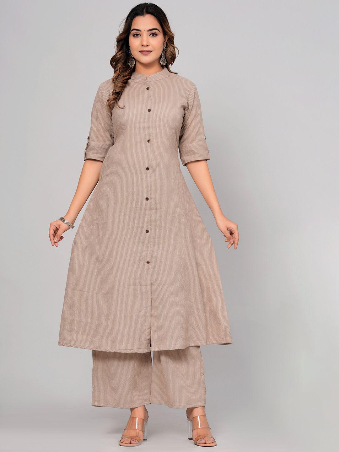 sijopa women regular pure cotton kurta with palazzos