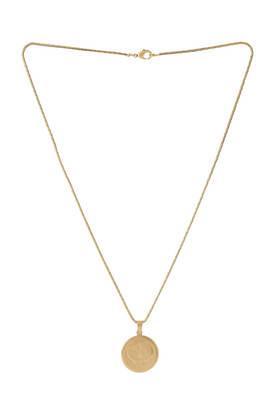 sikh khanda gold plated pendant with chain for boys