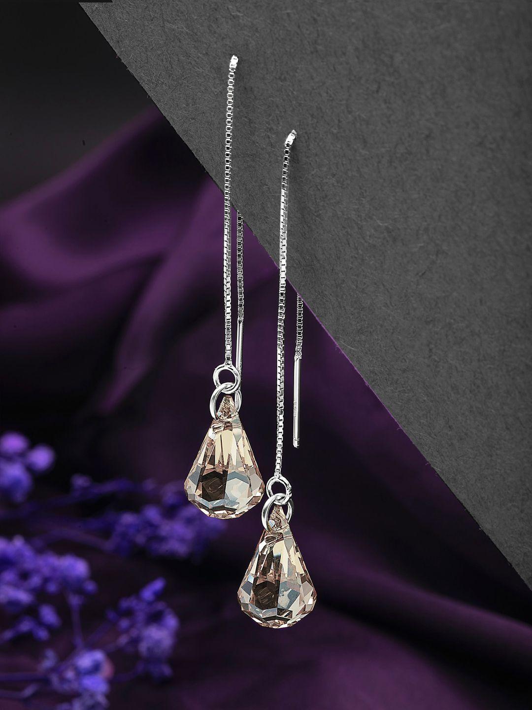 silberry contemporary drop earrings
