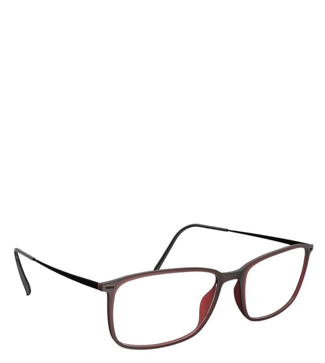 silhouette  2930 /75 3140 red illusion lite rectangular eye frames for men